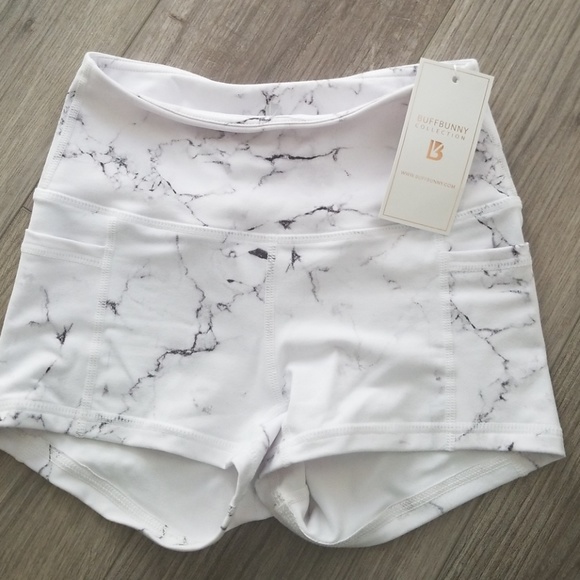 Buffbunny white marble shorts XS cheaper through Ⓜ - Picture 3 of 4